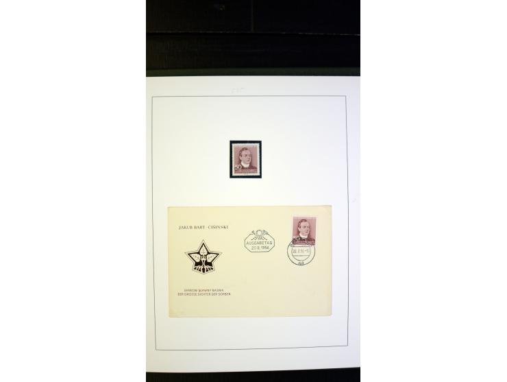 1945/90, postfrische und etwas gestempelte Sammlung mit FDC, dabei SBZ Mi.-Nr. Bl.1X, 4, 5X (2), 5Y (2), 5S, 6 (4), DDR Bl.7 