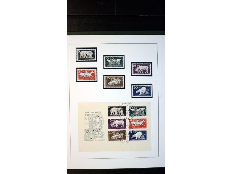 1945/90, postfrische und etwas gestempelte Sammlung mit FDC, dabei SBZ Mi.-Nr. Bl.1X, 4, 5X (2), 5Y (2), 5S, 6 (4), DDR Bl.7 