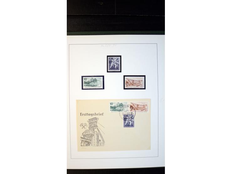 1945/90, postfrische und etwas gestempelte Sammlung mit FDC, dabei SBZ Mi.-Nr. Bl.1X, 4, 5X (2), 5Y (2), 5S, 6 (4), DDR Bl.7 