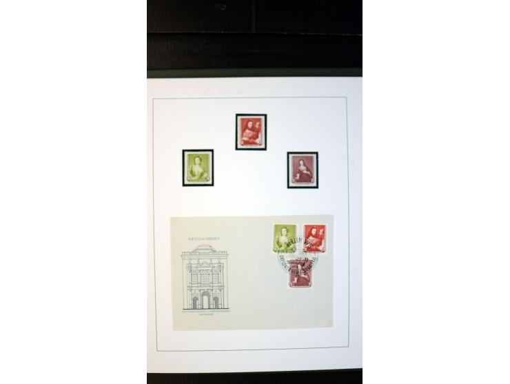 1945/90, postfrische und etwas gestempelte Sammlung mit FDC, dabei SBZ Mi.-Nr. Bl.1X, 4, 5X (2), 5Y (2), 5S, 6 (4), DDR Bl.7 