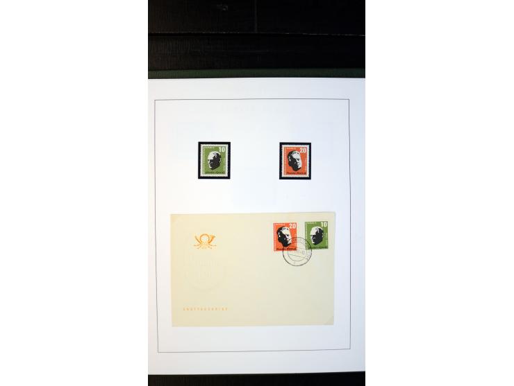 1945/90, postfrische und etwas gestempelte Sammlung mit FDC, dabei SBZ Mi.-Nr. Bl.1X, 4, 5X (2), 5Y (2), 5S, 6 (4), DDR Bl.7 