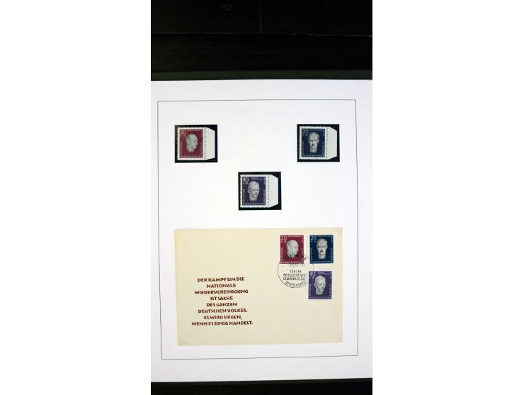 1945/90, postfrische und etwas gestempelte Sammlung mit FDC, dabei SBZ Mi.-Nr. Bl.1X, 4, 5X (2), 5Y (2), 5S, 6 (4), DDR Bl.7 