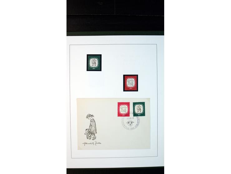 1945/90, postfrische und etwas gestempelte Sammlung mit FDC, dabei SBZ Mi.-Nr. Bl.1X, 4, 5X (2), 5Y (2), 5S, 6 (4), DDR Bl.7 