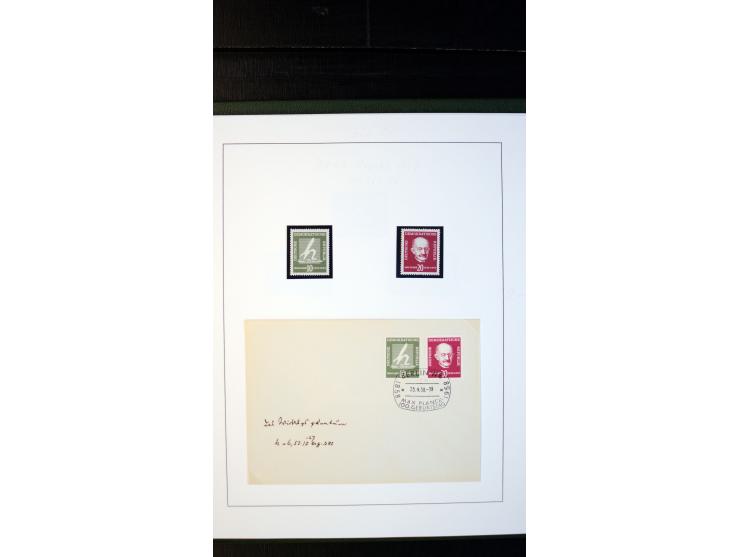 1945/90, postfrische und etwas gestempelte Sammlung mit FDC, dabei SBZ Mi.-Nr. Bl.1X, 4, 5X (2), 5Y (2), 5S, 6 (4), DDR Bl.7 