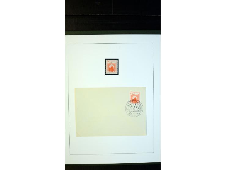 1945/90, postfrische und etwas gestempelte Sammlung mit FDC, dabei SBZ Mi.-Nr. Bl.1X, 4, 5X (2), 5Y (2), 5S, 6 (4), DDR Bl.7 