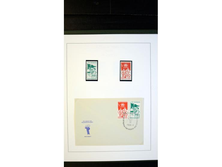 1945/90, postfrische und etwas gestempelte Sammlung mit FDC, dabei SBZ Mi.-Nr. Bl.1X, 4, 5X (2), 5Y (2), 5S, 6 (4), DDR Bl.7 