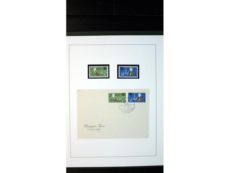 1945/90, postfrische und etwas gestempelte Sammlung mit FDC, dabei SBZ Mi.-Nr. Bl.1X, 4, 5X (2), 5Y (2), 5S, 6 (4), DDR Bl.7 