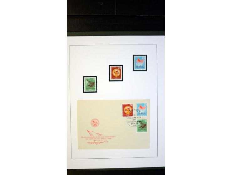 1945/90, postfrische und etwas gestempelte Sammlung mit FDC, dabei SBZ Mi.-Nr. Bl.1X, 4, 5X (2), 5Y (2), 5S, 6 (4), DDR Bl.7 