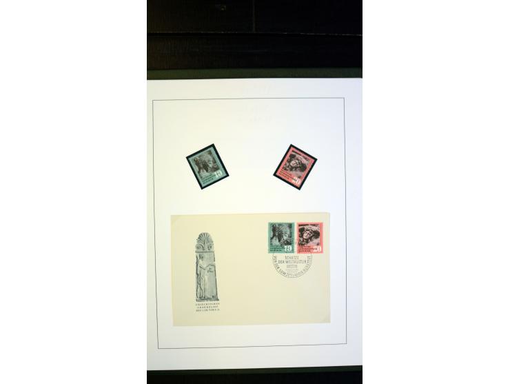 1945/90, postfrische und etwas gestempelte Sammlung mit FDC, dabei SBZ Mi.-Nr. Bl.1X, 4, 5X (2), 5Y (2), 5S, 6 (4), DDR Bl.7 