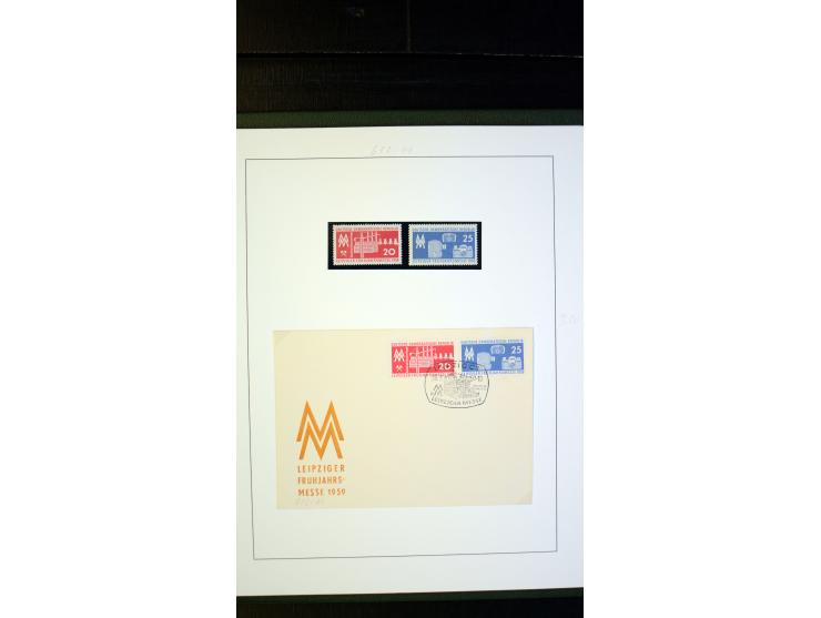 1945/90, postfrische und etwas gestempelte Sammlung mit FDC, dabei SBZ Mi.-Nr. Bl.1X, 4, 5X (2), 5Y (2), 5S, 6 (4), DDR Bl.7 