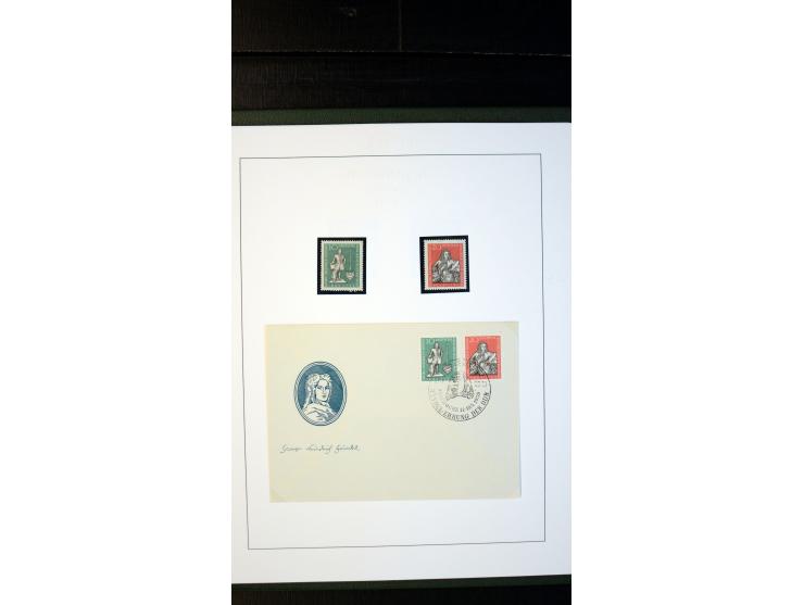 1945/90, postfrische und etwas gestempelte Sammlung mit FDC, dabei SBZ Mi.-Nr. Bl.1X, 4, 5X (2), 5Y (2), 5S, 6 (4), DDR Bl.7 