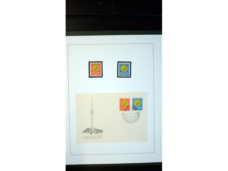 1945/90, postfrische und etwas gestempelte Sammlung mit FDC, dabei SBZ Mi.-Nr. Bl.1X, 4, 5X (2), 5Y (2), 5S, 6 (4), DDR Bl.7 