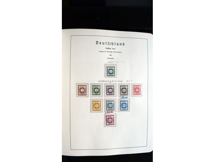 1945/61, ungebrauchte/postfrische und gestempelte Sammlung ab SBZ mit besseren Werten dabei Mi.-Nr. 8y, BIa, Block 1t, Block 