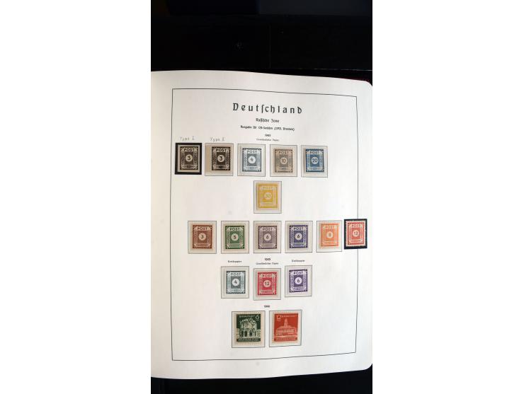 1945/61, ungebrauchte/postfrische und gestempelte Sammlung ab SBZ mit besseren Werten dabei Mi.-Nr. 8y, BIa, Block 1t, Block 