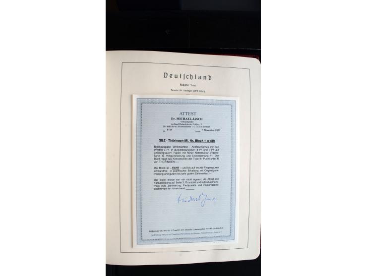 1945/61, ungebrauchte/postfrische und gestempelte Sammlung ab SBZ mit besseren Werten dabei Mi.-Nr. 8y, BIa, Block 1t, Block 