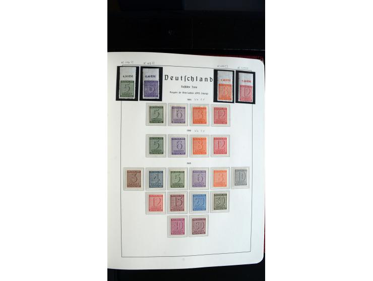 1945/61, ungebrauchte/postfrische und gestempelte Sammlung ab SBZ mit besseren Werten dabei Mi.-Nr. 8y, BIa, Block 1t, Block 