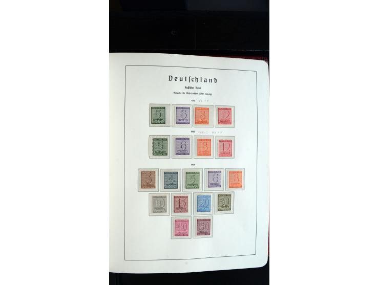 1945/61, ungebrauchte/postfrische und gestempelte Sammlung ab SBZ mit besseren Werten dabei Mi.-Nr. 8y, BIa, Block 1t, Block 