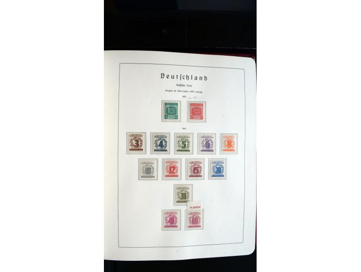 1945/61, ungebrauchte/postfrische und gestempelte Sammlung ab SBZ mit besseren Werten dabei Mi.-Nr. 8y, BIa, Block 1t, Block 