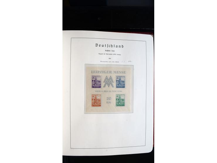 1945/61, ungebrauchte/postfrische und gestempelte Sammlung ab SBZ mit besseren Werten dabei Mi.-Nr. 8y, BIa, Block 1t, Block 