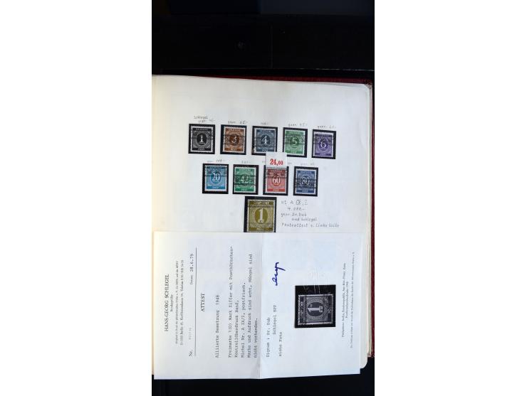 1945/61, ungebrauchte/postfrische und gestempelte Sammlung ab SBZ mit besseren Werten dabei Mi.-Nr. 8y, BIa, Block 1t, Block 
