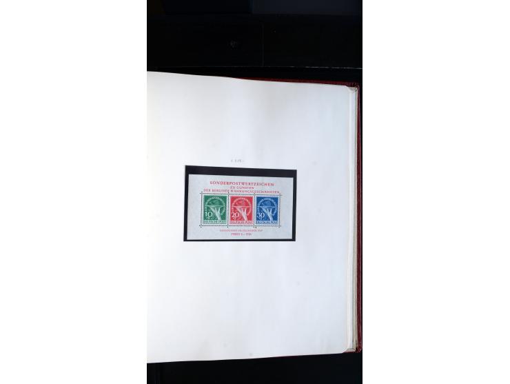 1945/61, ungebrauchte/postfrische und gestempelte Sammlung ab SBZ mit besseren Werten dabei Mi.-Nr. 8y, BIa, Block 1t, Block 