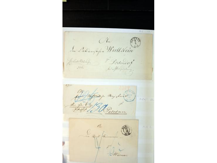 Berlin: 1821/1902, interessante Sammlung "Klassische Berlin-Stempel" mit fast 200 Briefen, Karten und Ganzsachen, nach KBHW-H