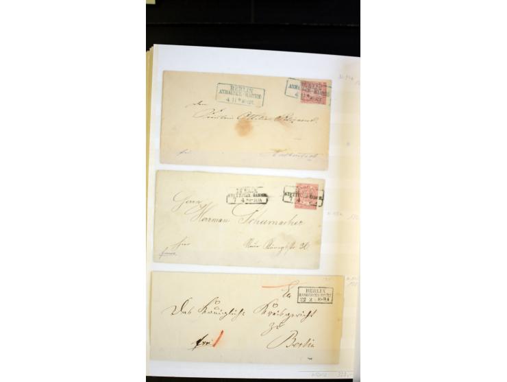 Berlin: 1821/1902, interessante Sammlung "Klassische Berlin-Stempel" mit fast 200 Briefen, Karten und Ganzsachen, nach KBHW-H