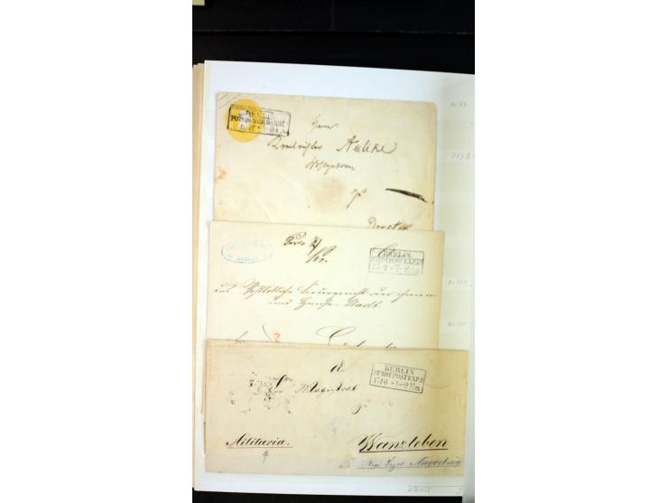 Berlin: 1821/1902, interessante Sammlung "Klassische Berlin-Stempel" mit fast 200 Briefen, Karten und Ganzsachen, nach KBHW-H