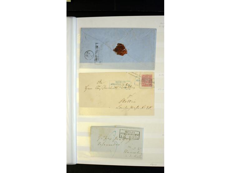 Berlin: 1821/1902, interessante Sammlung "Klassische Berlin-Stempel" mit fast 200 Briefen, Karten und Ganzsachen, nach KBHW-H