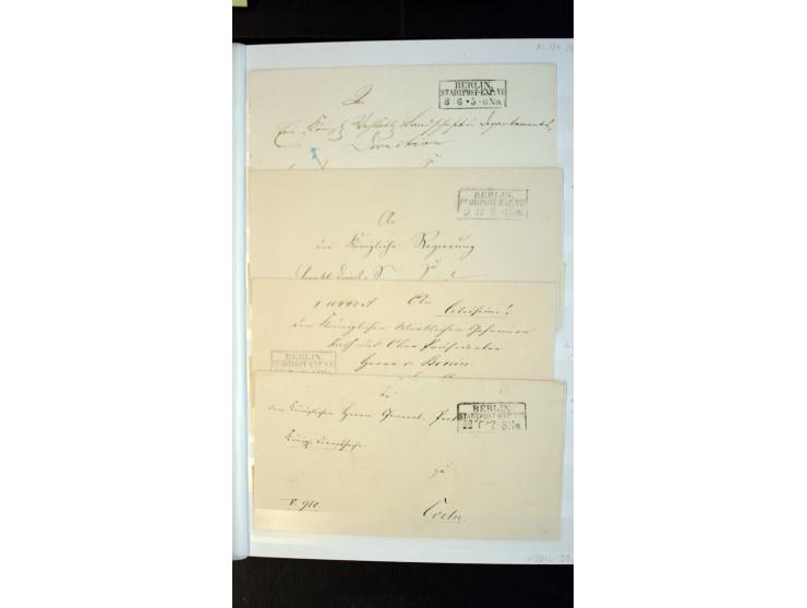 Berlin: 1821/1902, interessante Sammlung "Klassische Berlin-Stempel" mit fast 200 Briefen, Karten und Ganzsachen, nach KBHW-H