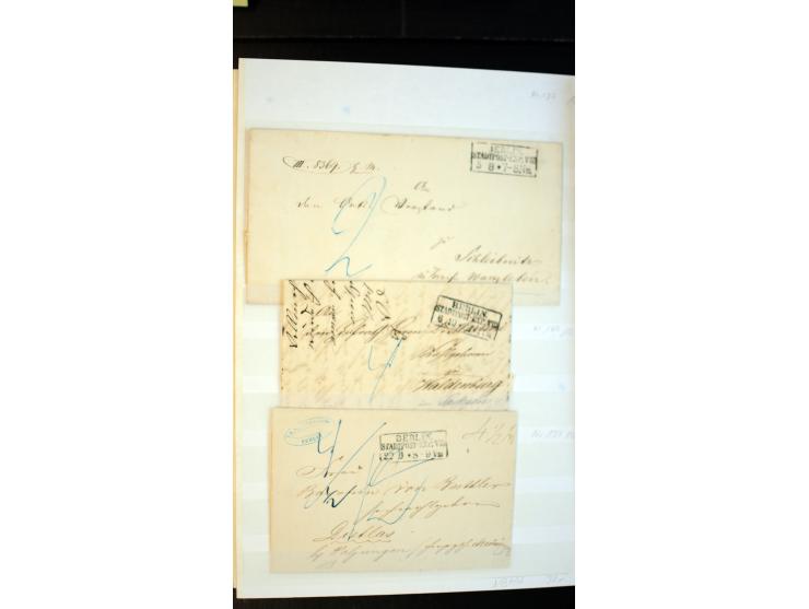 Berlin: 1821/1902, interessante Sammlung "Klassische Berlin-Stempel" mit fast 200 Briefen, Karten und Ganzsachen, nach KBHW-H