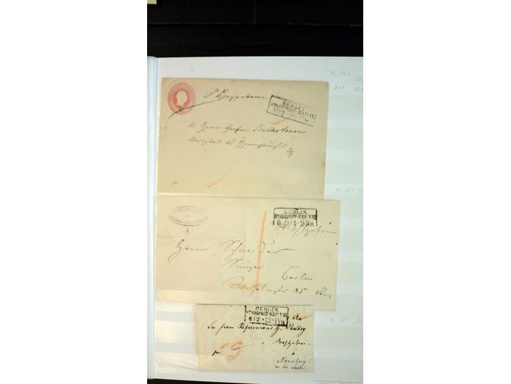 Berlin: 1821/1902, interessante Sammlung "Klassische Berlin-Stempel" mit fast 200 Briefen, Karten und Ganzsachen, nach KBHW-H