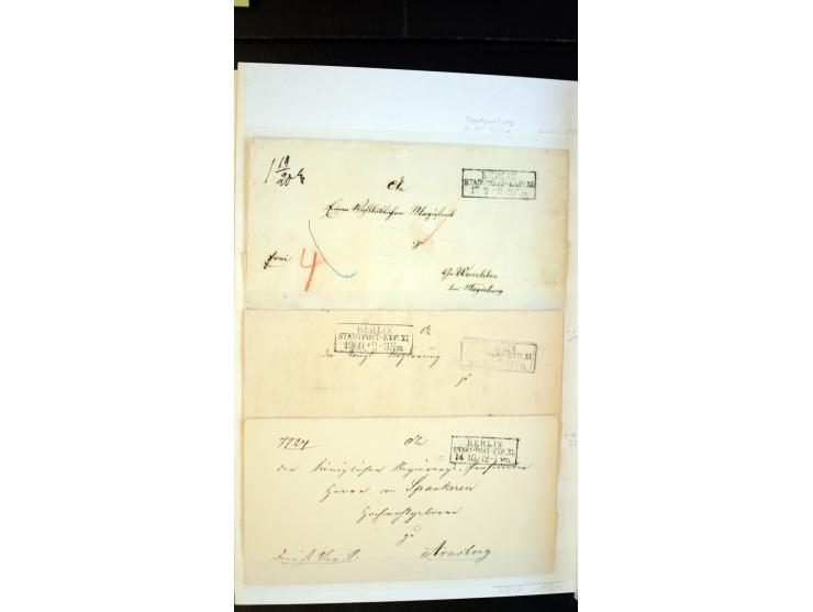 Berlin: 1821/1902, interessante Sammlung "Klassische Berlin-Stempel" mit fast 200 Briefen, Karten und Ganzsachen, nach KBHW-H