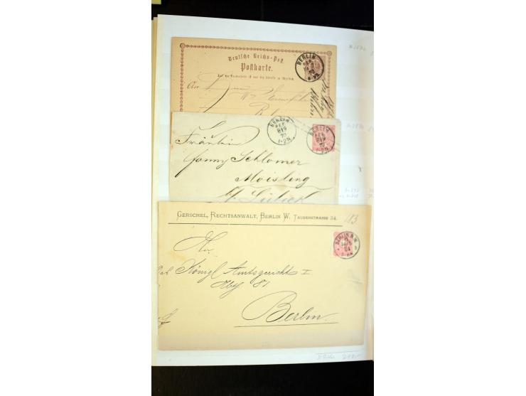 Berlin: 1821/1902, interessante Sammlung "Klassische Berlin-Stempel" mit fast 200 Briefen, Karten und Ganzsachen, nach KBHW-H