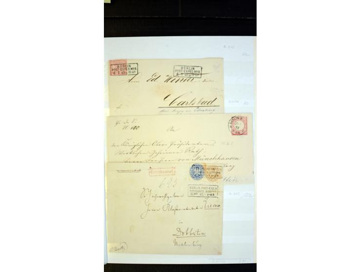 Berlin: 1821/1902, interessante Sammlung "Klassische Berlin-Stempel" mit fast 200 Briefen, Karten und Ganzsachen, nach KBHW-H