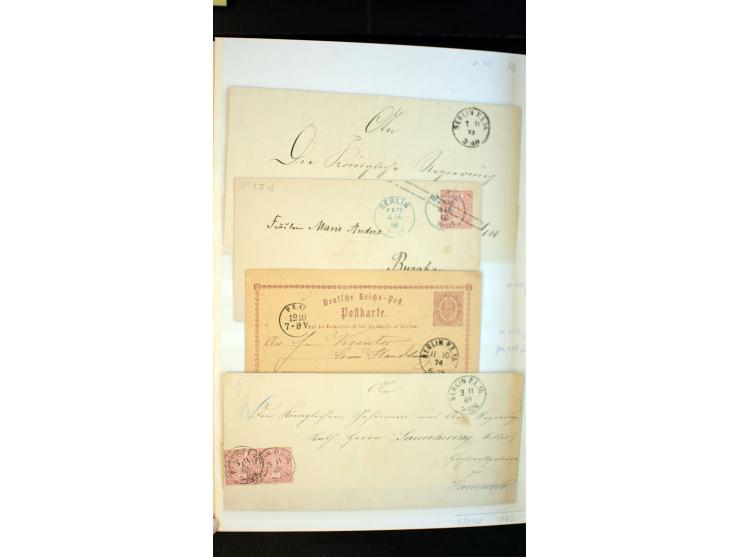 Berlin: 1821/1902, interessante Sammlung "Klassische Berlin-Stempel" mit fast 200 Briefen, Karten und Ganzsachen, nach KBHW-H