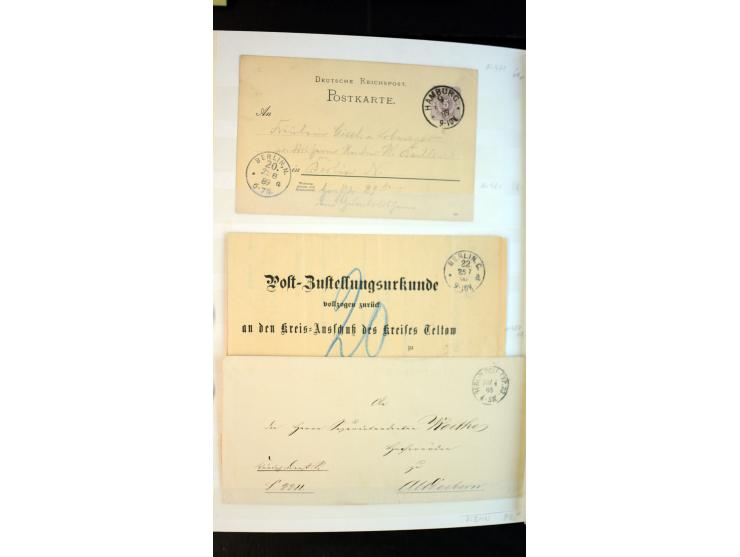 Berlin: 1821/1902, interessante Sammlung "Klassische Berlin-Stempel" mit fast 200 Briefen, Karten und Ganzsachen, nach KBHW-H