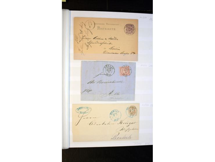 Berlin: 1821/1902, interessante Sammlung "Klassische Berlin-Stempel" mit fast 200 Briefen, Karten und Ganzsachen, nach KBHW-H