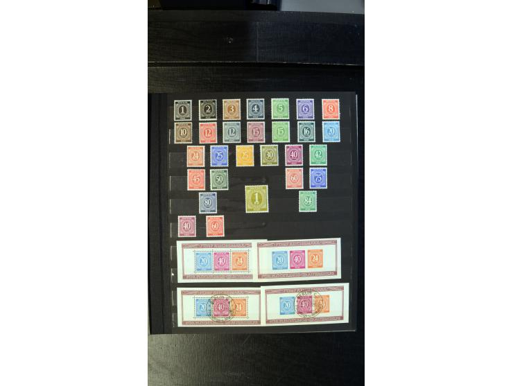 1946/48, postfrische, ungebrauchte und gestempelte Partie mit u.a. Mi.-Nr. 912Y, 918U, 918Y, 927U, 928U, 929U (Paar), 931Y, 9