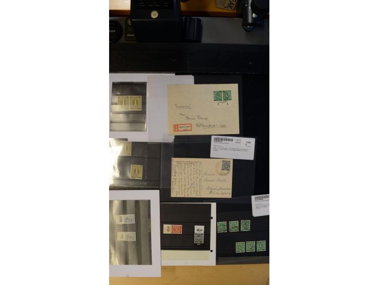 1946/48, postfrische, ungebrauchte und gestempelte Partie mit u.a. Mi.-Nr. 912Y, 918U, 918Y, 927U, 928U, 929U (Paar), 931Y, 9