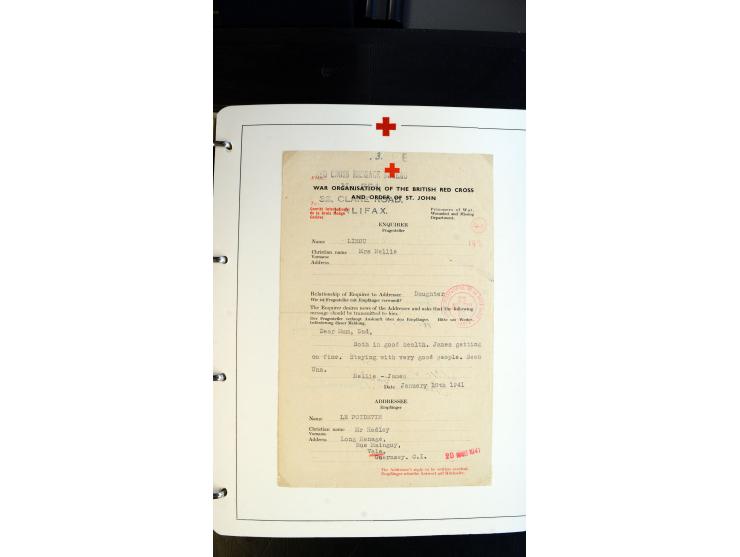 1945/2000 (ca.), umfangreiche Sammlung "Der Suchdienst vom Rotem Kreuz" mit einigen hundert Briefen und Karten inkl. KGF-Vord