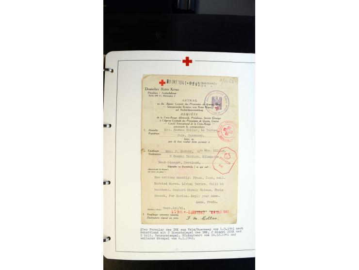1945/2000 (ca.), umfangreiche Sammlung "Der Suchdienst vom Rotem Kreuz" mit einigen hundert Briefen und Karten inkl. KGF-Vord
