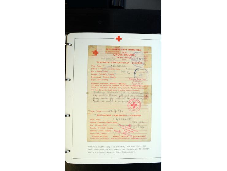 1945/2000 (ca.), umfangreiche Sammlung "Der Suchdienst vom Rotem Kreuz" mit einigen hundert Briefen und Karten inkl. KGF-Vord