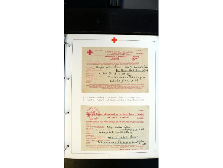 1945/2000 (ca.), umfangreiche Sammlung "Der Suchdienst vom Rotem Kreuz" mit einigen hundert Briefen und Karten inkl. KGF-Vord