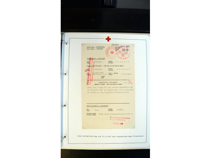 1945/2000 (ca.), umfangreiche Sammlung "Der Suchdienst vom Rotem Kreuz" mit einigen hundert Briefen und Karten inkl. KGF-Vord