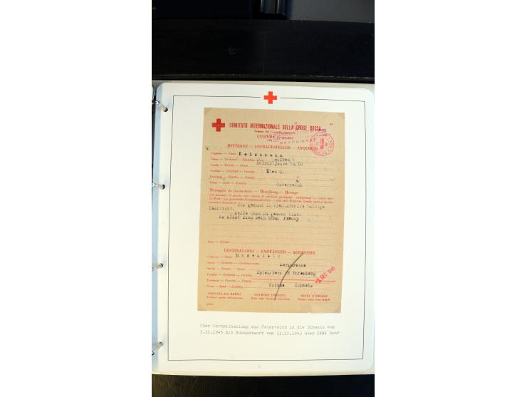 1945/2000 (ca.), umfangreiche Sammlung "Der Suchdienst vom Rotem Kreuz" mit einigen hundert Briefen und Karten inkl. KGF-Vord