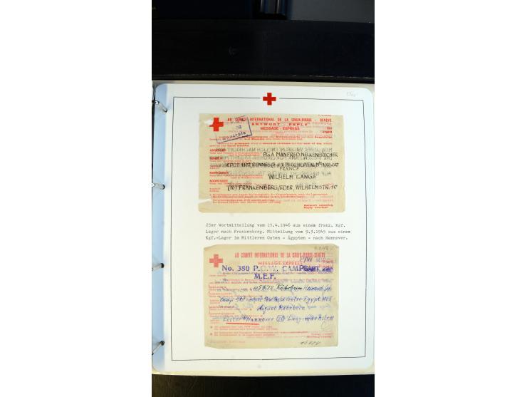 1945/2000 (ca.), umfangreiche Sammlung "Der Suchdienst vom Rotem Kreuz" mit einigen hundert Briefen und Karten inkl. KGF-Vord
