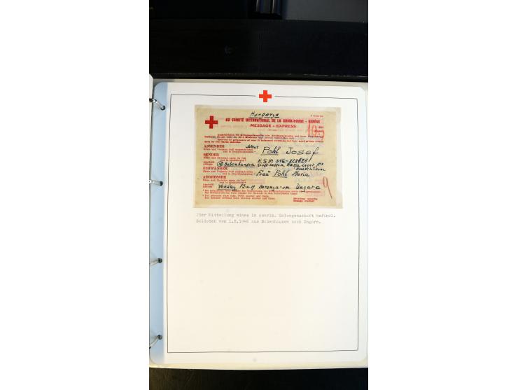 1945/2000 (ca.), umfangreiche Sammlung "Der Suchdienst vom Rotem Kreuz" mit einigen hundert Briefen und Karten inkl. KGF-Vord