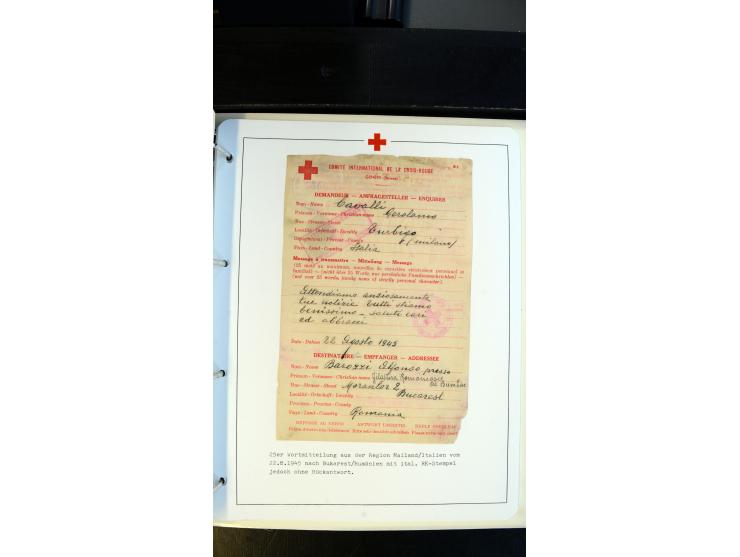 1945/2000 (ca.), umfangreiche Sammlung "Der Suchdienst vom Rotem Kreuz" mit einigen hundert Briefen und Karten inkl. KGF-Vord