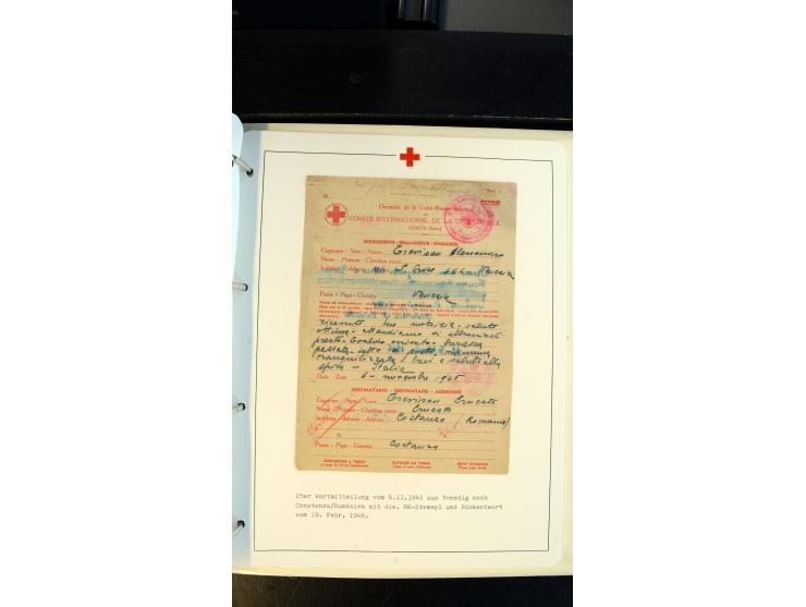 1945/2000 (ca.), umfangreiche Sammlung "Der Suchdienst vom Rotem Kreuz" mit einigen hundert Briefen und Karten inkl. KGF-Vord